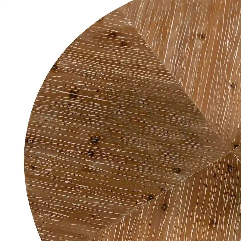 31-Inch Modern Retro Round Coffee Table with Gold Cross Legs