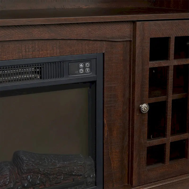 Modern Entertainment Console with 23 Fireplace Inset