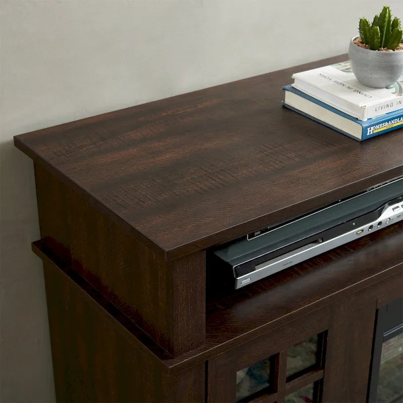 Modern Entertainment Console with 23 Fireplace Inset
