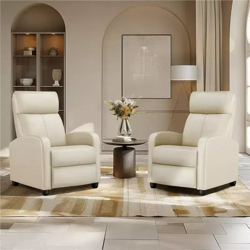 Yaheetech Lot de 2 Canapés Inclinables Modernes en Cuir PU pour Salon, Chambre