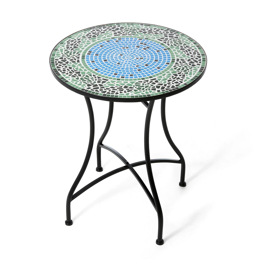 Ensemble bistrot pliant en métal Glitzhome pour extérieur, 3 pièces, table et chaises de patio