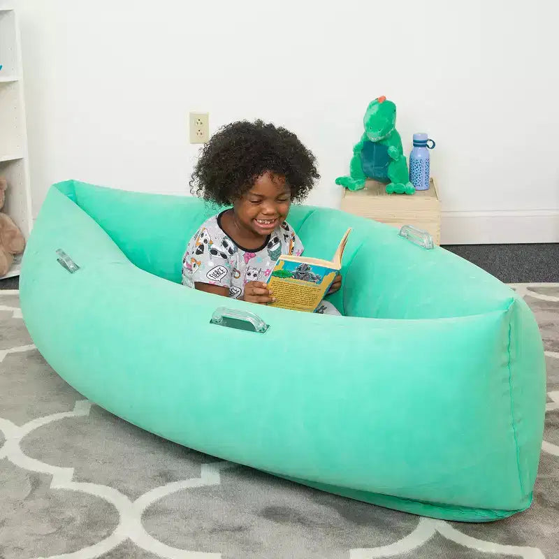 Siège sensoriel enveloppant Bouncyband Peapod, 152 cm, 6-12 ans, jusqu'à 155 cm, vert