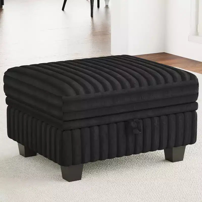 Belffin Pouf en Velours Côtelé avec Rangement, Pouf pour Canapé Modulaire Sectionnel