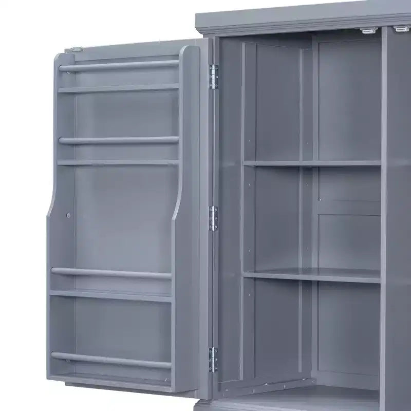 Garde-manger de cuisine autoportant Whisen 73 avec tiroirs et étagères réglables pour le rangement et l'organisation dans la salle à manger ou la cuisine