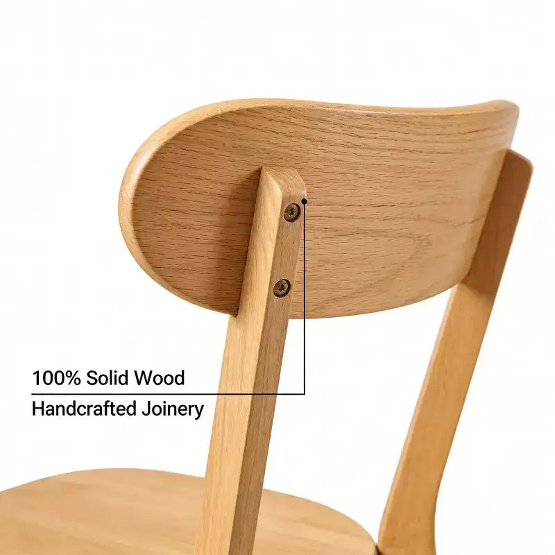 Chaises de salle à manger en bois massif de style moderne du milieu du siècle, lot de 2, pour salle à manger, restaurant ou salon - Panipeachy
