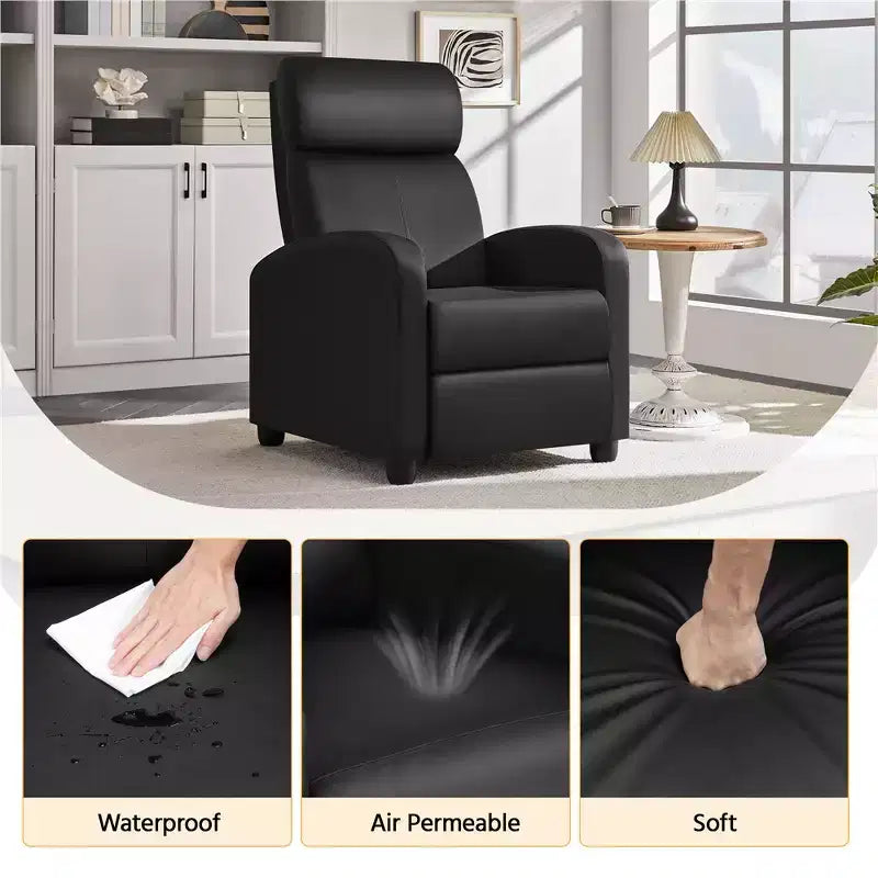 Yaheetech Lot de 2 Canapés Inclinables Modernes en Cuir PU pour Salon, Chambre