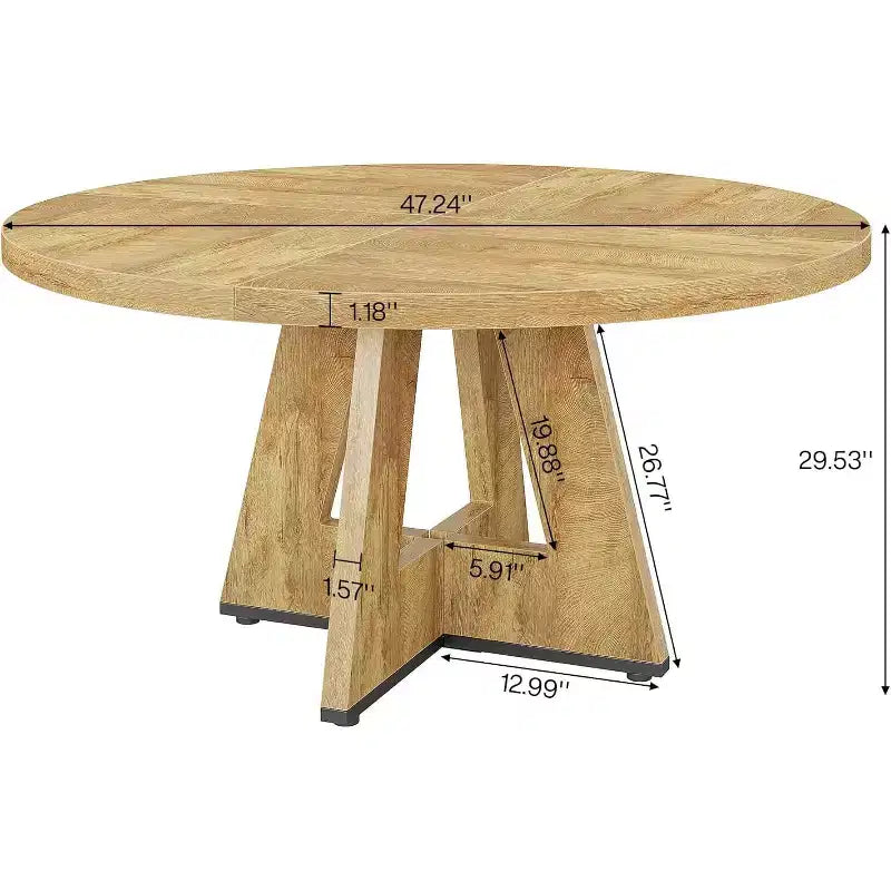 Table à manger ronde de 120 cm pour 4 personnes