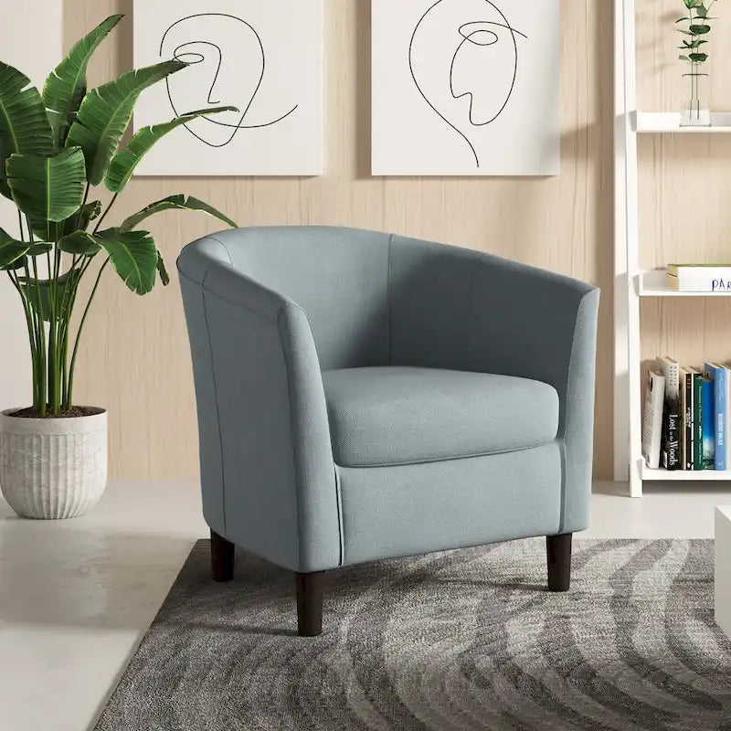 Fauteuils d'appoint modernes en forme de tonneau, Fauteuils club confortables