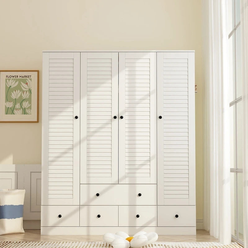 Armoire de chambre Armoire Armoire Dressing Tringle à vêtements Tiroir