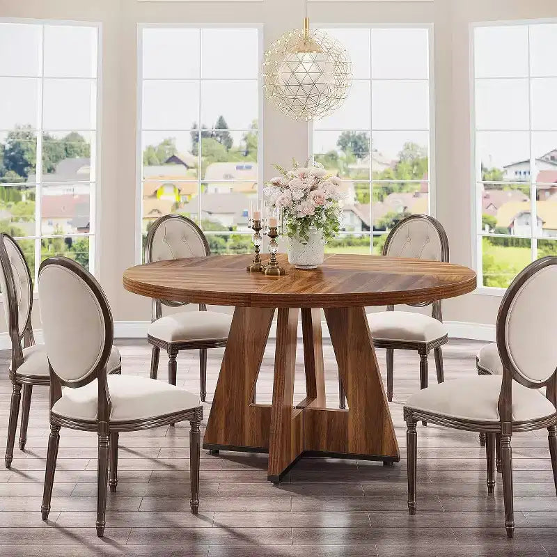 Table à manger ronde de 120 cm pour 4 personnes