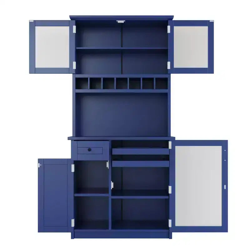 Armoire de cuisine haute (75 po) avec portes vitrées