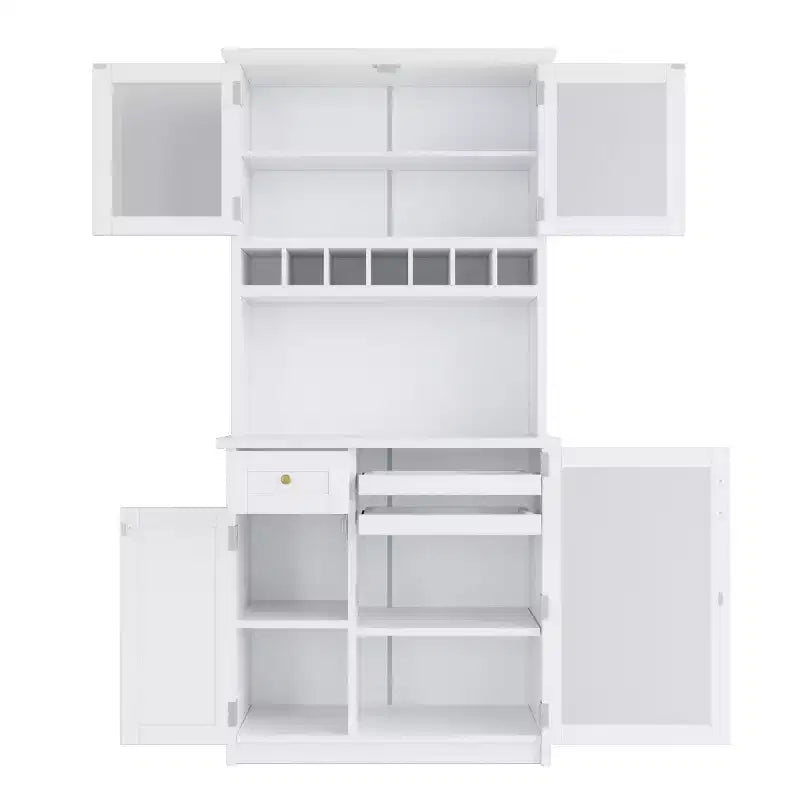 Armoire de cuisine haute (75 po) avec portes vitrées