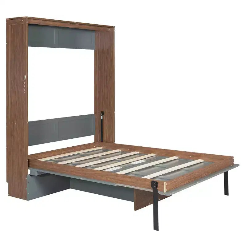 Lit escamotable pleine grandeur, lit mural en bois pleine armoire avec bureau pliable, lit mural pliant pour chambre d'amis/bureau